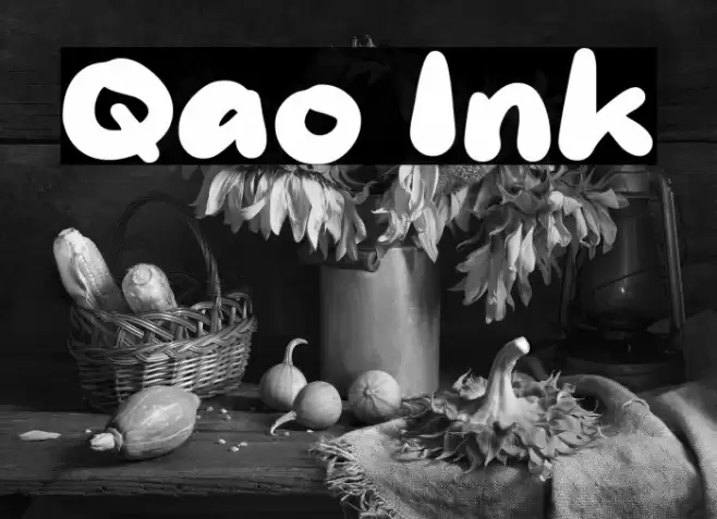 Qao Ink फ़ॉन्ट examples
