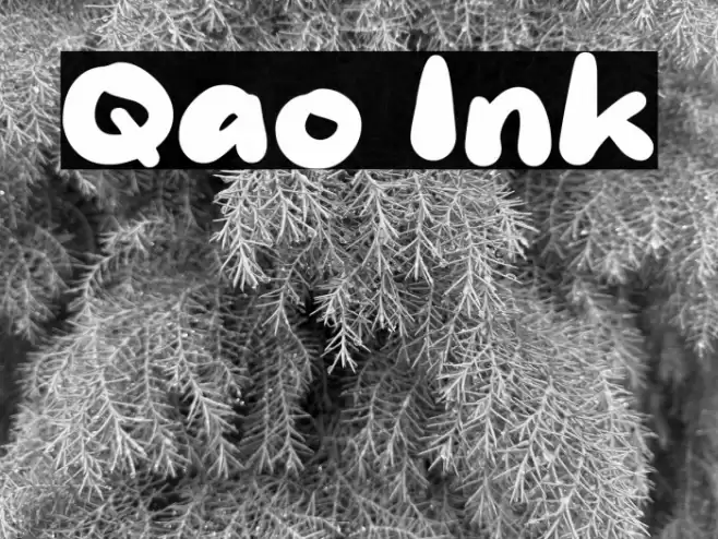 Qao Ink फ़ॉन्ट examples