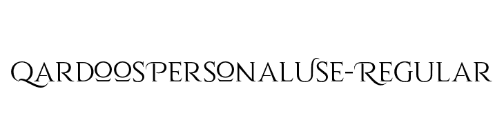 QardoosPersonalUse-Regular  Descarca Fonturi Gratis