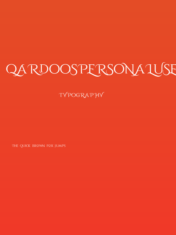 QardoosPersonalUse-Regular Poster