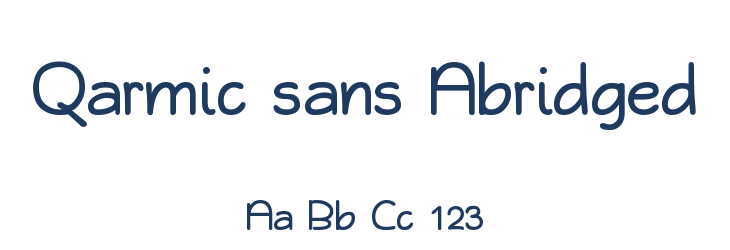Qarmic sans Abridged Font Preview