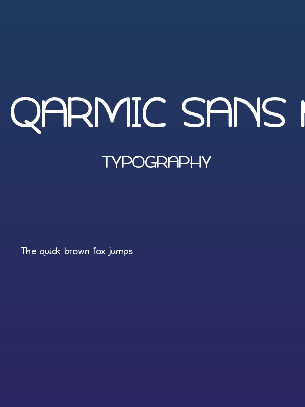 Qarmic sans Abridged Poster