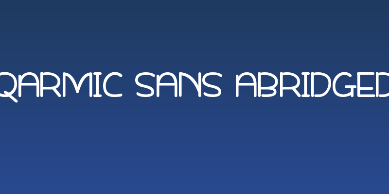 Qarmic sans Abridged Social Header