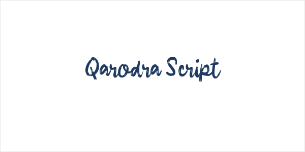 Qarodra Script Logo