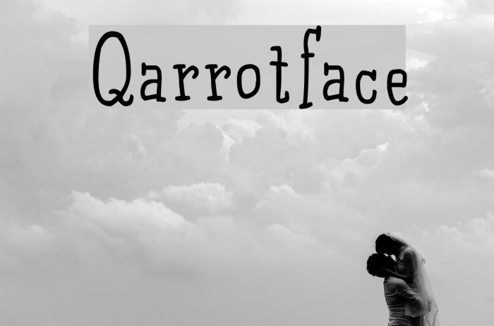 Qarrotface Font examples