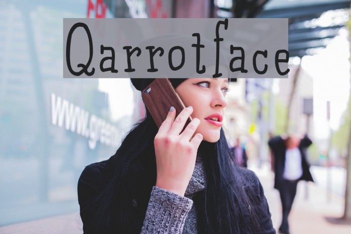 Qarrotface Font examples