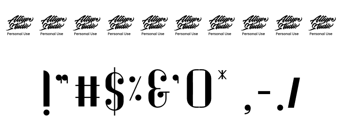Qartiant-PersonalUse Font OTHER CHARS