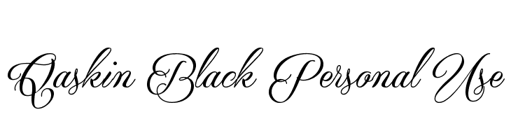 Qaskin Black Personal Use Font