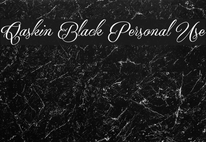 Qaskin Black Personal Use Font examples