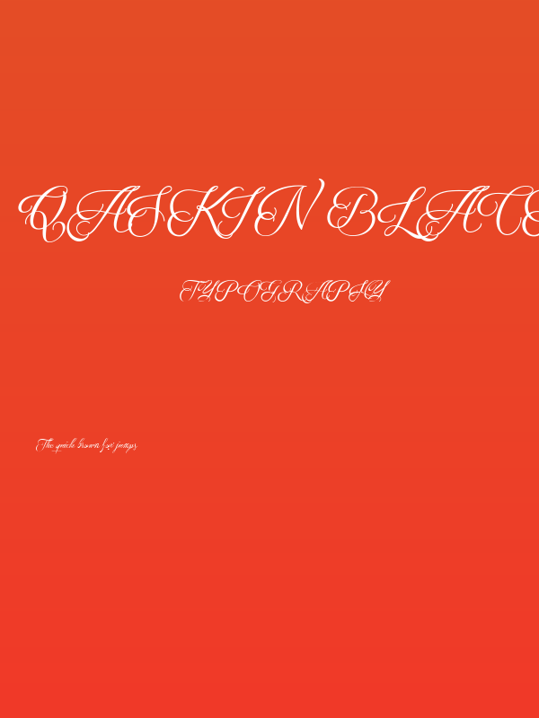 Qaskin Black Personal Use Poster