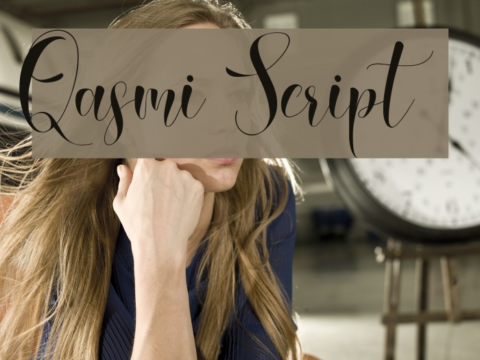 Qasmi Script Fonte examples