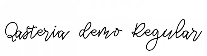 Qasteria demo Regular  Frei Schriftart Herunterladen