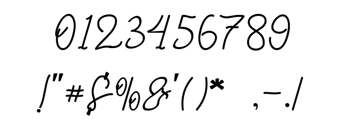 Qasteria demo Regular Font OTHER CHARS