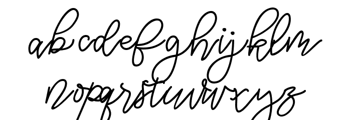 Qasteria demo Regular Font LOWERCASE