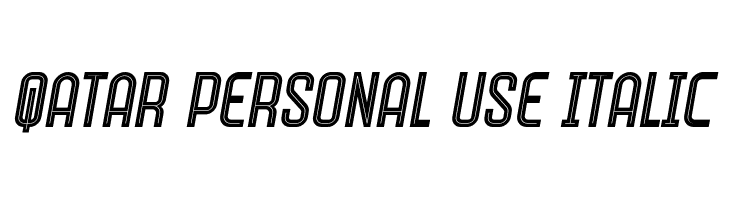 Qatar Personal Use Italic  Fuentes Gratis Descargar