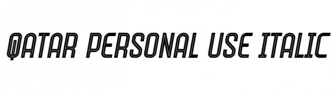 Qatar Personal Use Italic  Descarca Fonturi Gratis