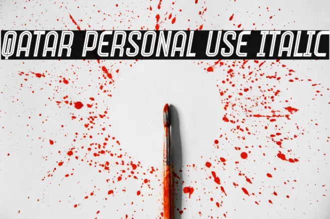 Qatar Personal Use Italic Example 3