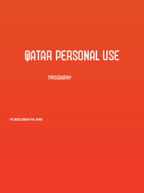 Qatar Personal Use Poster