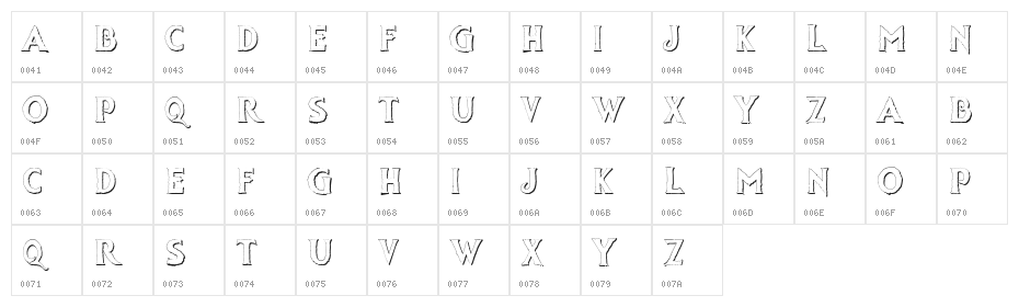 Qatar Regular Character Map