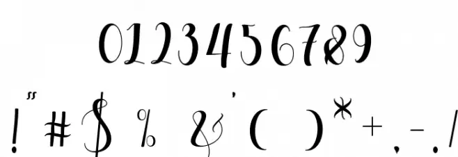 QatieliaScript Font OTHER CHARS