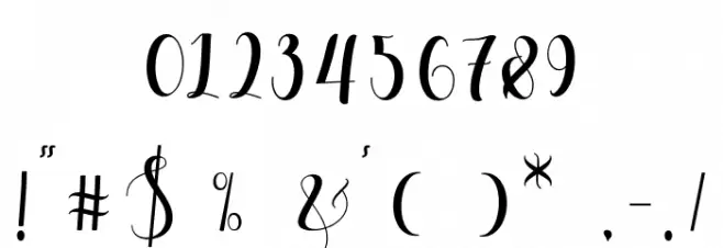 QatieliaScript Font OTHER CHARS