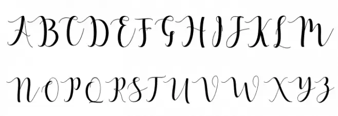QatieliaScript Fonte MAIÚSCULAS
