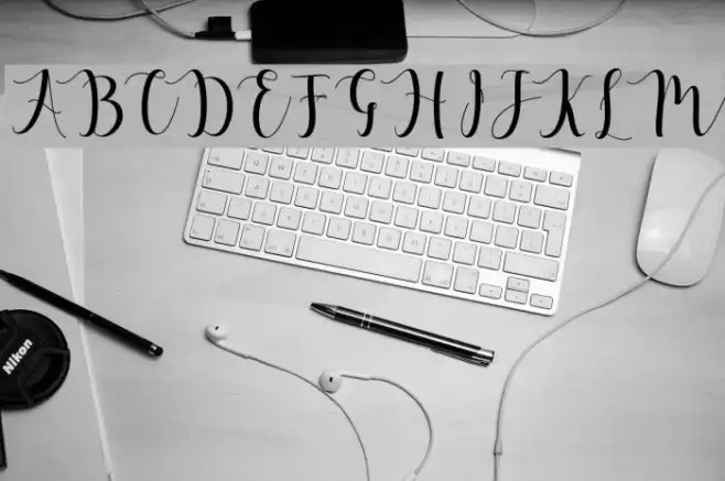 QatieliaScript Font examples