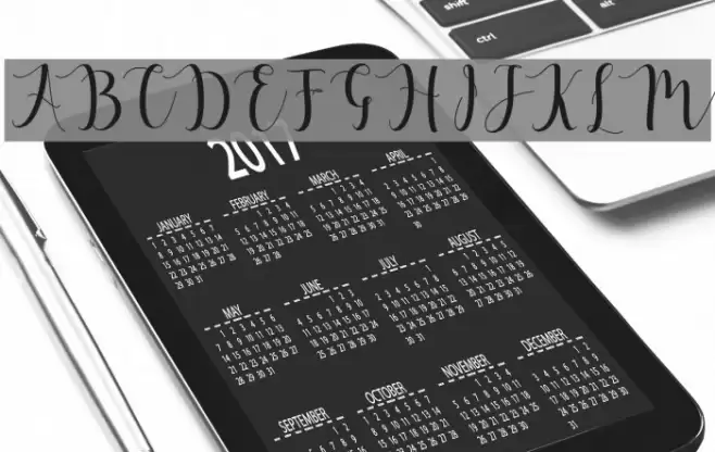 QatieliaScript Font examples