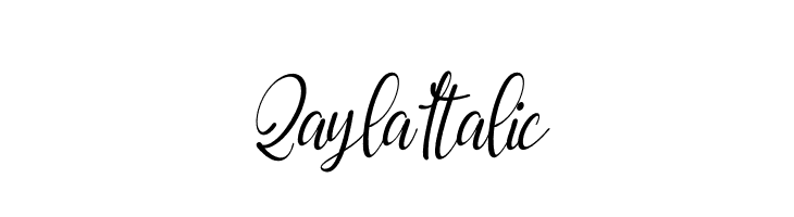 Qayla Italic  Free Fonts Download