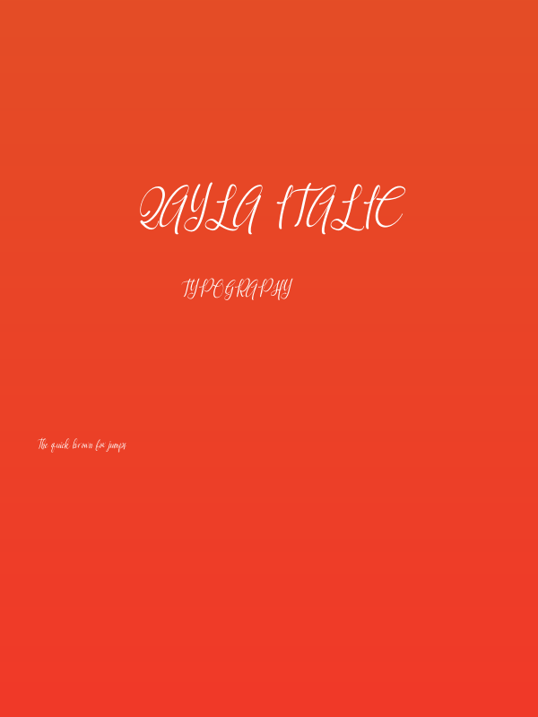 Qayla Italic Poster