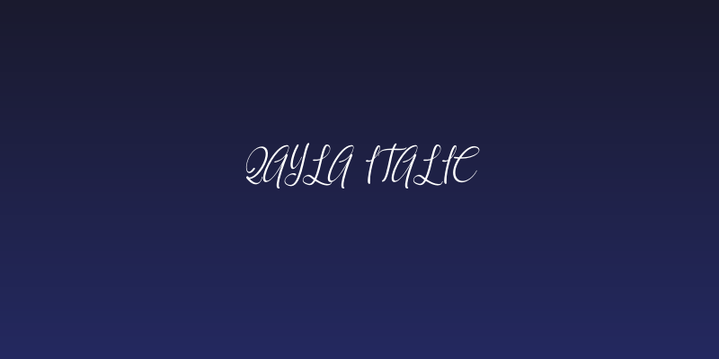 Qayla Italic Social Header