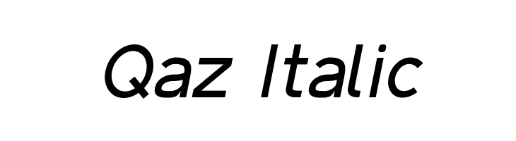 Qaz Italic  font caratteri gratis