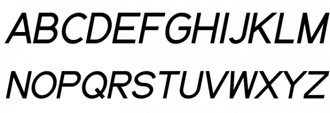 Qaz Italic फ़ॉन्ट अपरकेस