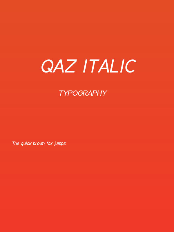 Qaz Italic Poster