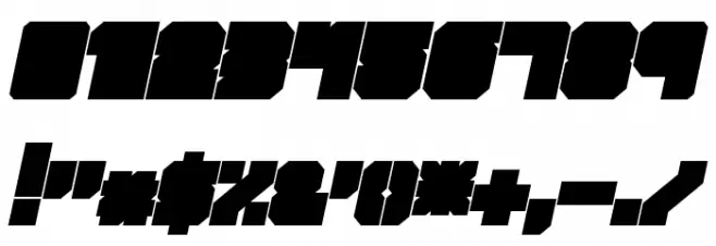 Qbic Italic Font OTHER CHARS