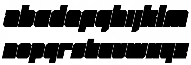 Qbic Italic Шрифта ВЕРХНИЙ