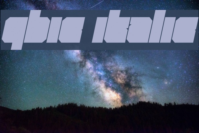 Qbic Italic フォント examples