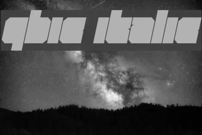 Qbic Italic Font examples