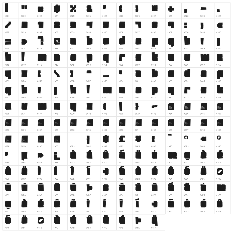 Qbic Saul Character Map