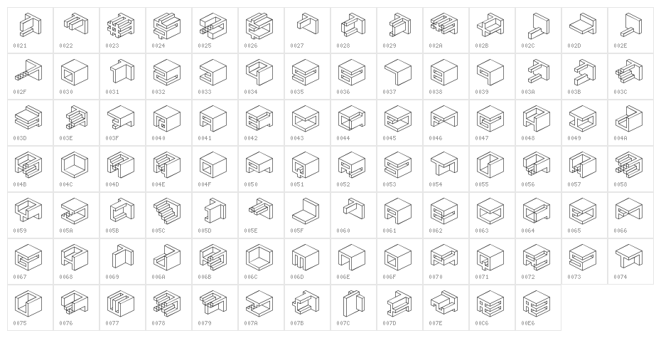 Qbicle 1 BRK Character Map