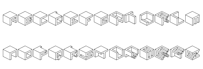 Qbicle 2 BRK フォント 小文字