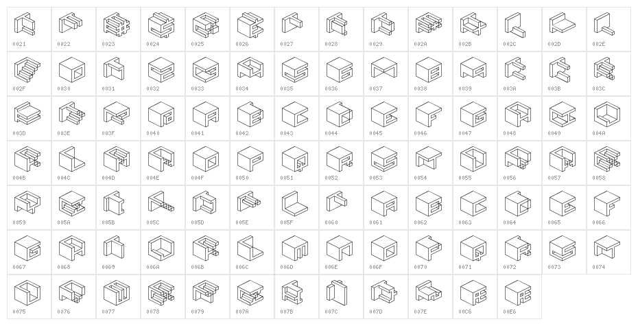 Qbicle 2 BRK Character Map