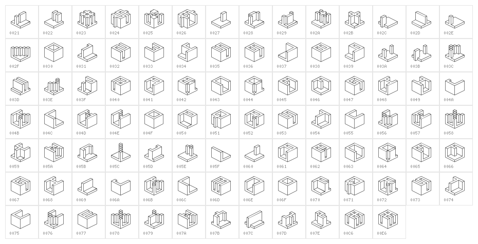 Qbicle 3 BRK Character Map