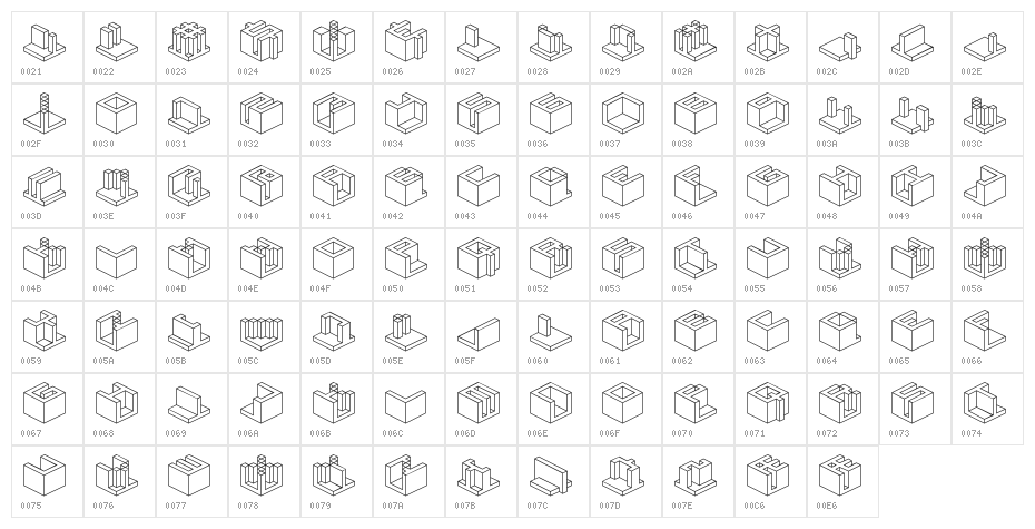 Qbicle 4 BRK Character Map