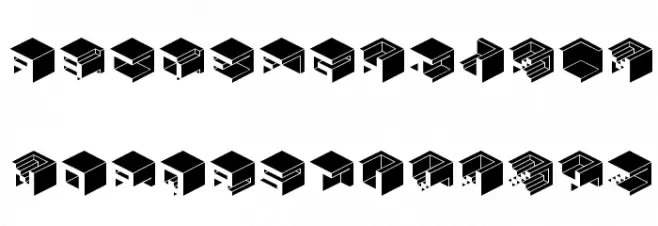 Qbicle1BRKMKinv フォント 大文字