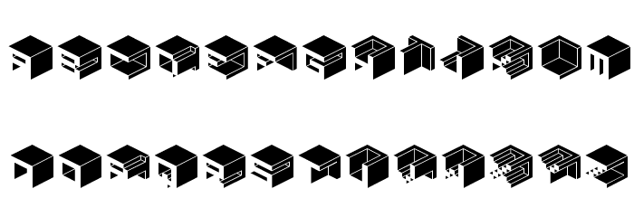Qbicle1BRKMKinv Font LOWERCASE