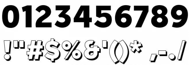 QebabShadowFFP フォント その他の文字