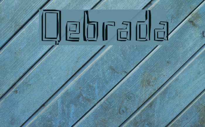 Qebrada Font examples