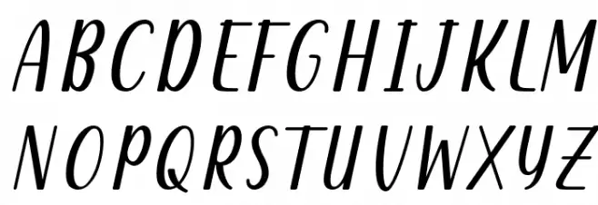 Qeiza Italic Schriftart Groß