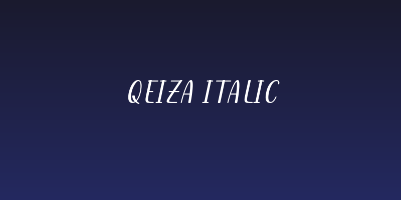 Qeiza Italic Social Header